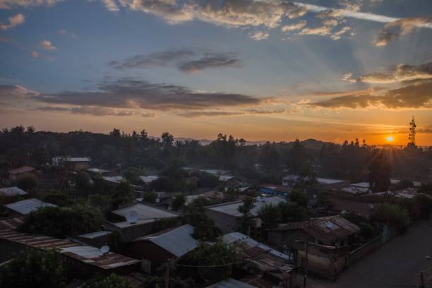 istock Lalibela city panorama. Rooftop view 1162355724