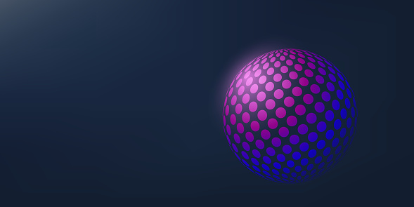 Abstract Purple Globe Design - Illustration Template in Editable Vector Format
