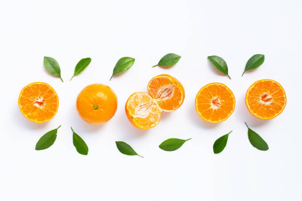 istock Fresh orange citrus fruit isolated on white background. 1162356658