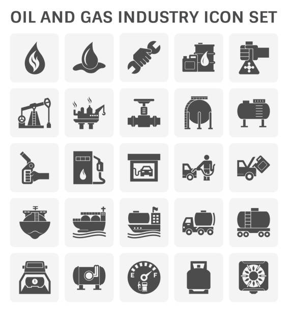 ilustrações, clipart, desenhos animados e ícones de ícone do gás de óleo - natural gas cylinder flammable fire