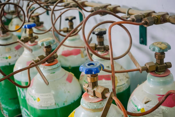 istock Oxygen tank for patient in the hospital. 1162366035