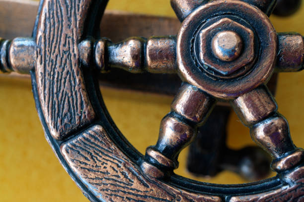 part of a ship steering wheel