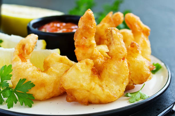 istock Spicy Tempura Jumbo Shrimps. 1162366768
