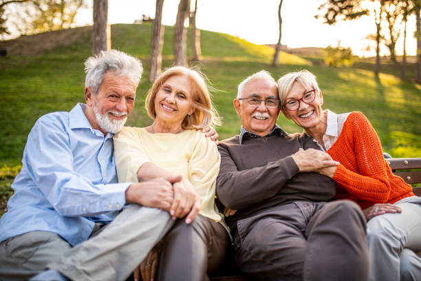 istock Group of seniors looking at the camera 1162370222
