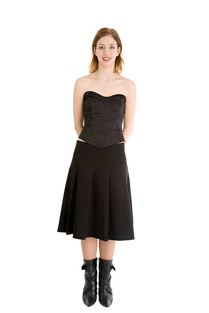 istock Young woman in black dress 116237537