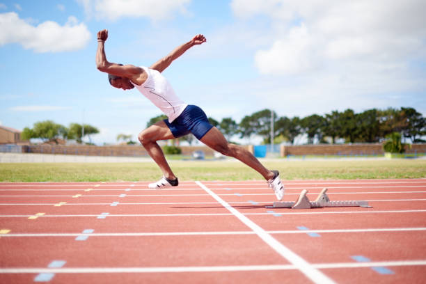 istock Dashing to to the finish line 1162380365