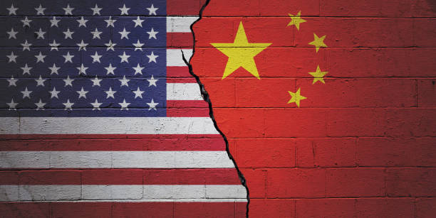 USA vs China stock photo