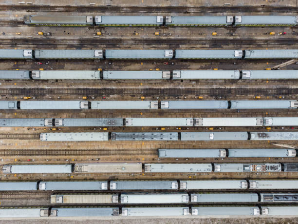 istock Aerial View of The Railway Station 1162386231