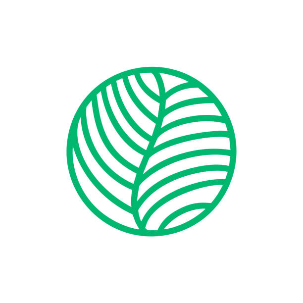 열대 식물 녹색 잎 로고입니다. 원형 선형 스타일의 둥근 바이오 엠블럼. 천연 물자, 꽃집, 화장품, 생태 개념, 건강, 스파, 요가 센터의 디자인 벡터 추상 배지 - 4721 stock illustrations