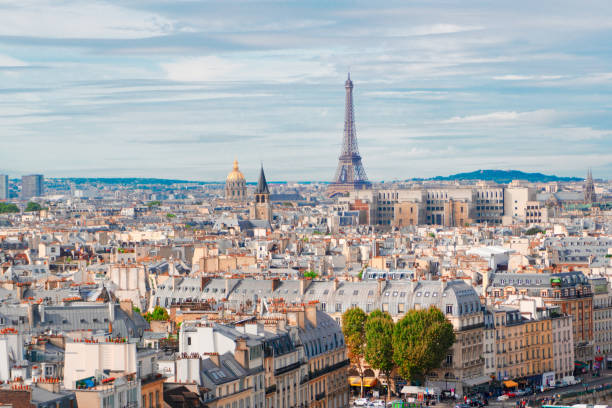 istock skyline of Paris with eiffel tower 1162391563