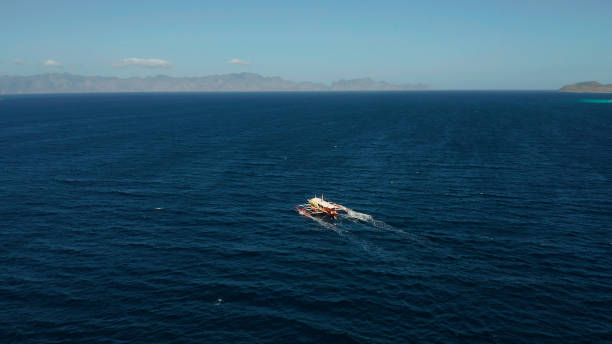 istock Philippine motor boat on the water surface 1162394589