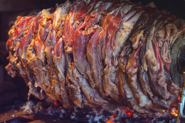 istock Turkish Cag Kebab Doner in wood fired oven. 1162395221