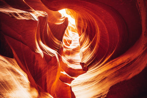 cenário da garganta do antílope - desfiladeiro antelope canyon superior - fotografias e filmes do acervo