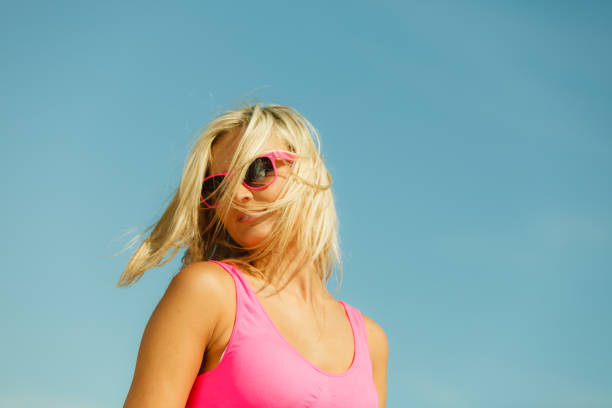 istock Young girl on beach. 1162408701