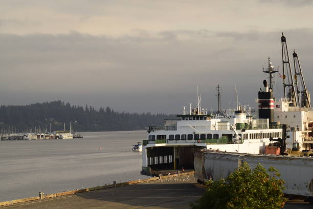 istock Close Up Of Ferry Ship Within The South Puget Sound During Sunrise 1162411708