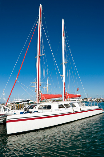 Anchored Catamaran