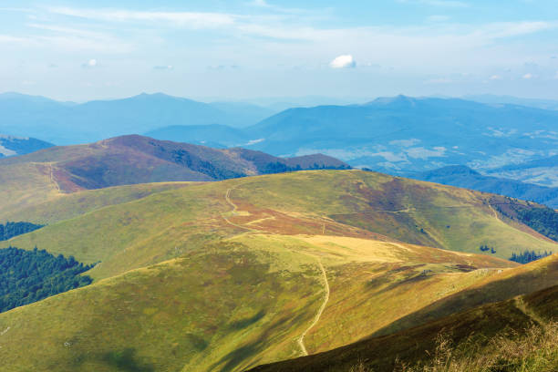 istock mountain range rolling far away in to the horizon 1162421096