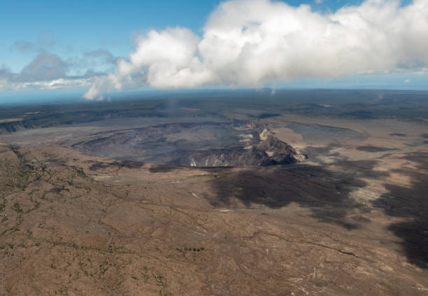 istock Lava flows cover the land 1162423599