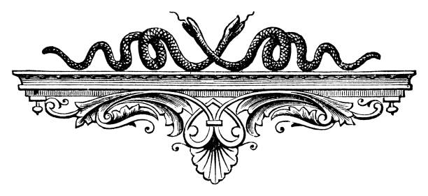 Bandeira da serpente - ilustração de arte em vetor