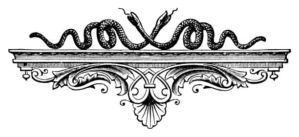 Snake Banner - Scanned 1882 Engraving