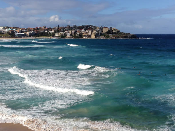 istock Sydney most famous beach Bondi view from the cliff 1162431476