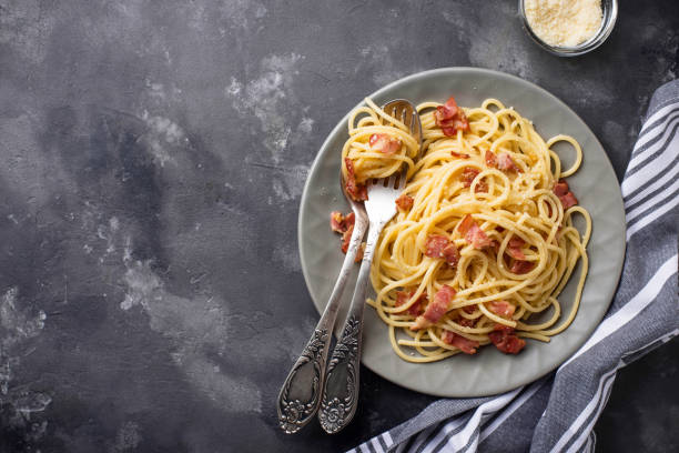 istock Pasta Carbonara with bacon and parmesan 1162439499