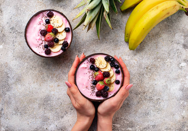 istock Acai bowl in coconut plate. 1162439602