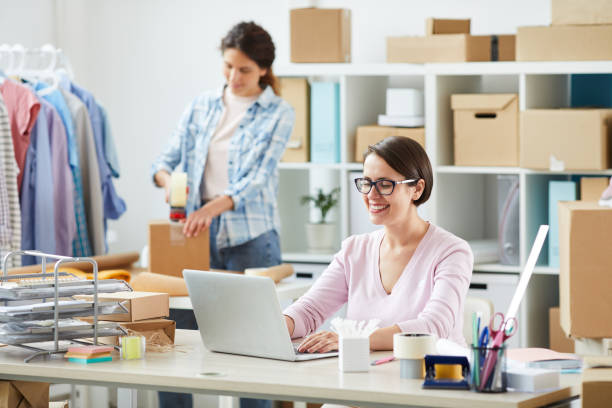 istock Young online shop manager consulting clients 1162440331