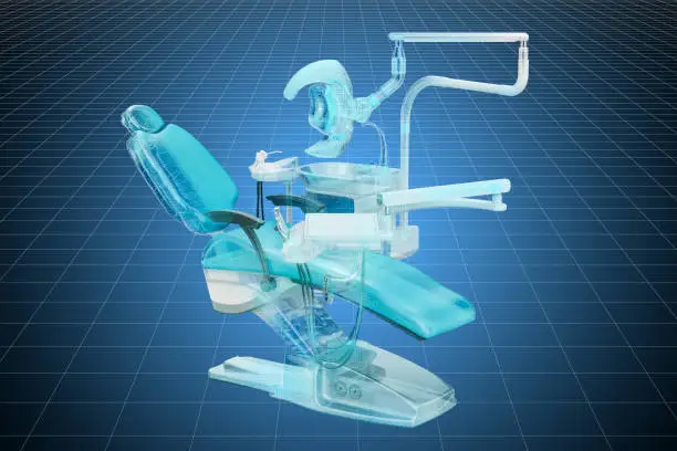 Photo of Visualization 3d cad model of Dental Chair, 3D rendering