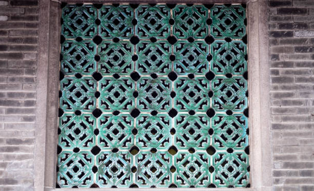 istock The tradition crafting tile on the windows, beside the tile is the ciements. 1162450196