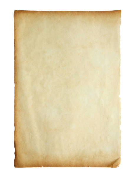 istock Old vintage paper sheet texture isolated on white background 1162453823