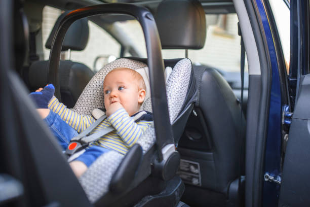 istock Young boy in a car safety seat 1162454004