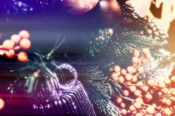 istock Christmas Background with bokeh light; Blurred Xmas background 1162454279