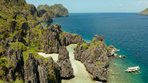 istock Tropical seawater lagoon and beach, Philippines, El Nido 1162456537