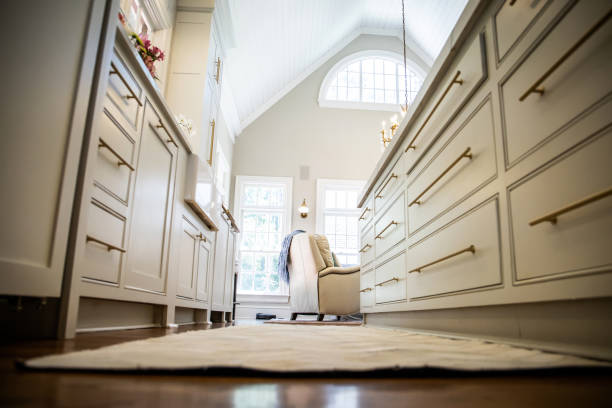 istock Lower view of kitchen hardwood floor with herringbone rug 1162457948