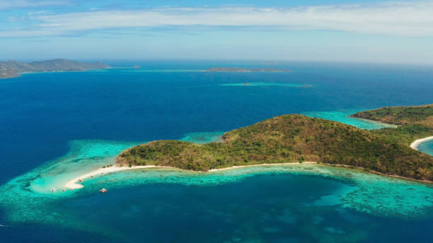 istock tropical island with sandy beach, Philippines, Palawan 1162459557