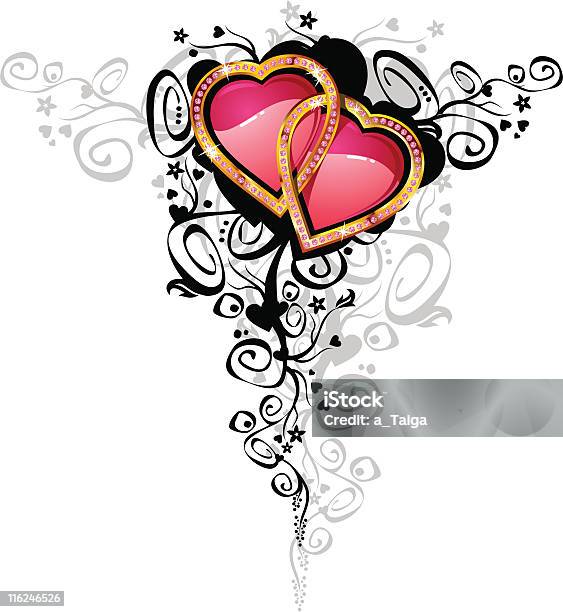 Hearts Of Love Vector Contains The Separated Layers Stock Illustration - Download Image Now