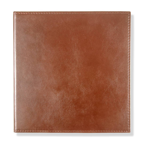 istock Blank leather background with stitches, isolated. 1162466604