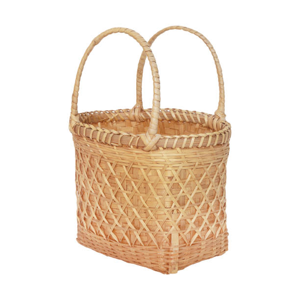 istock bamboo basket for Market Shopping isolated on white 1162468158
