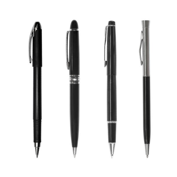 istock pen isolated on white background,Set of black pen 1162468159