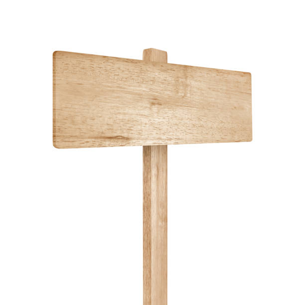 istock Wooden sign isolated on white 1162469033