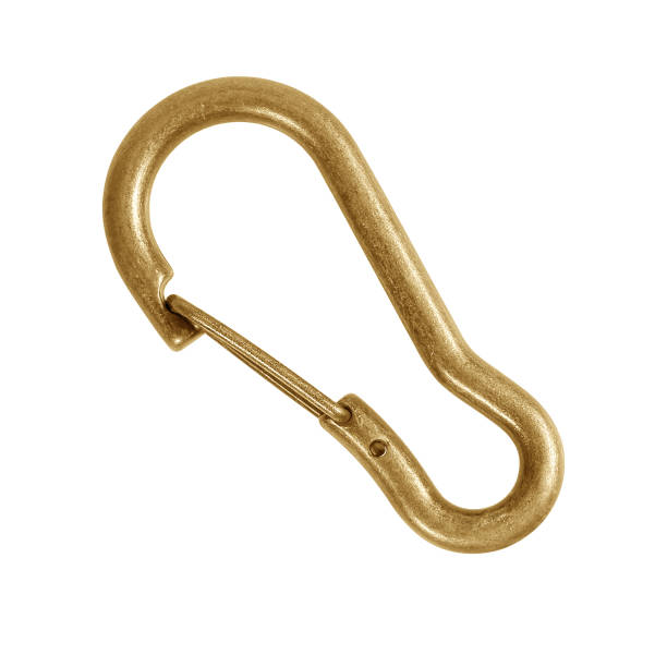 istock brass carabiner isolated on white background 1162469831