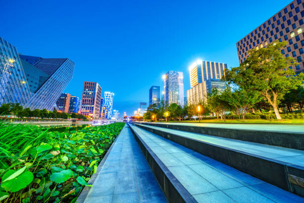 istock Ninbo City, China, night view 1162478081