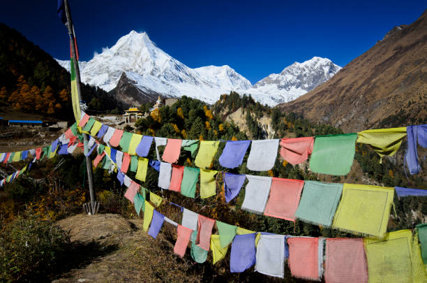 istock View of Manaslu summit from Lho 1162478155