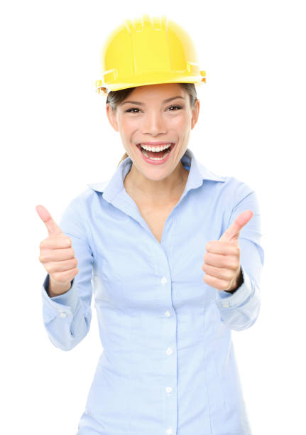 istock Female Architect Gesturing Thumbs Up 1162478935