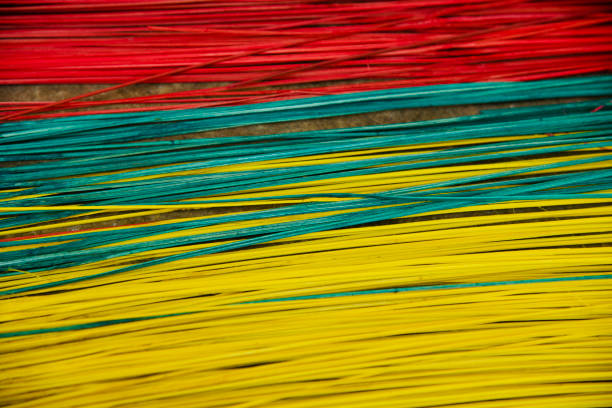 istock Colourful bamboo sticks isolated unique photo 1162486192