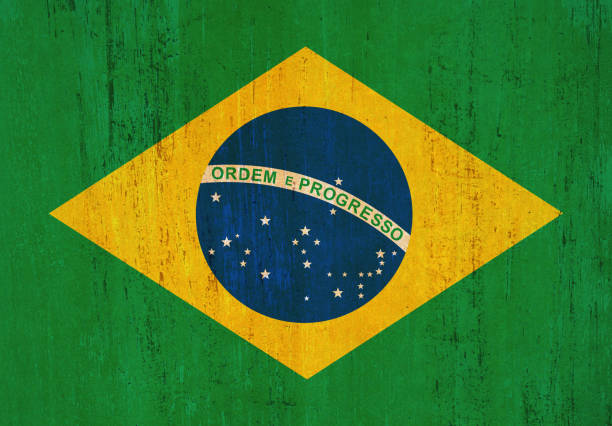 bandera nacional de brasil en estilo vintage grunge - flag brazil brazilian flag dirty fotografías e imágenes de stock