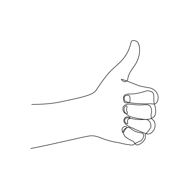 ilustrações de stock, clip art, desenhos animados e ícones de thumbs up hand gesture - polegar ilustrações