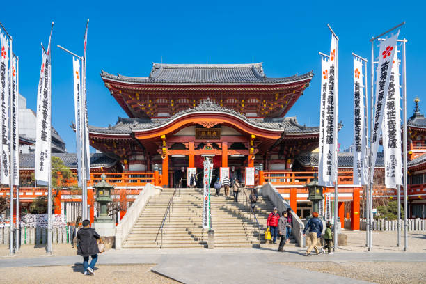 Osu Kannon Temple in Nagoya city, Japan Nagoya, Japan - February 16, 2019: Osu Kannon Temple in Nagoya city, Japan. oregon state university stock pictures, royalty-free photos & images
