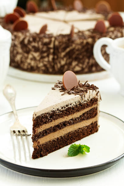 istock A piece of chocolate cake. Selective focus. 1162498099